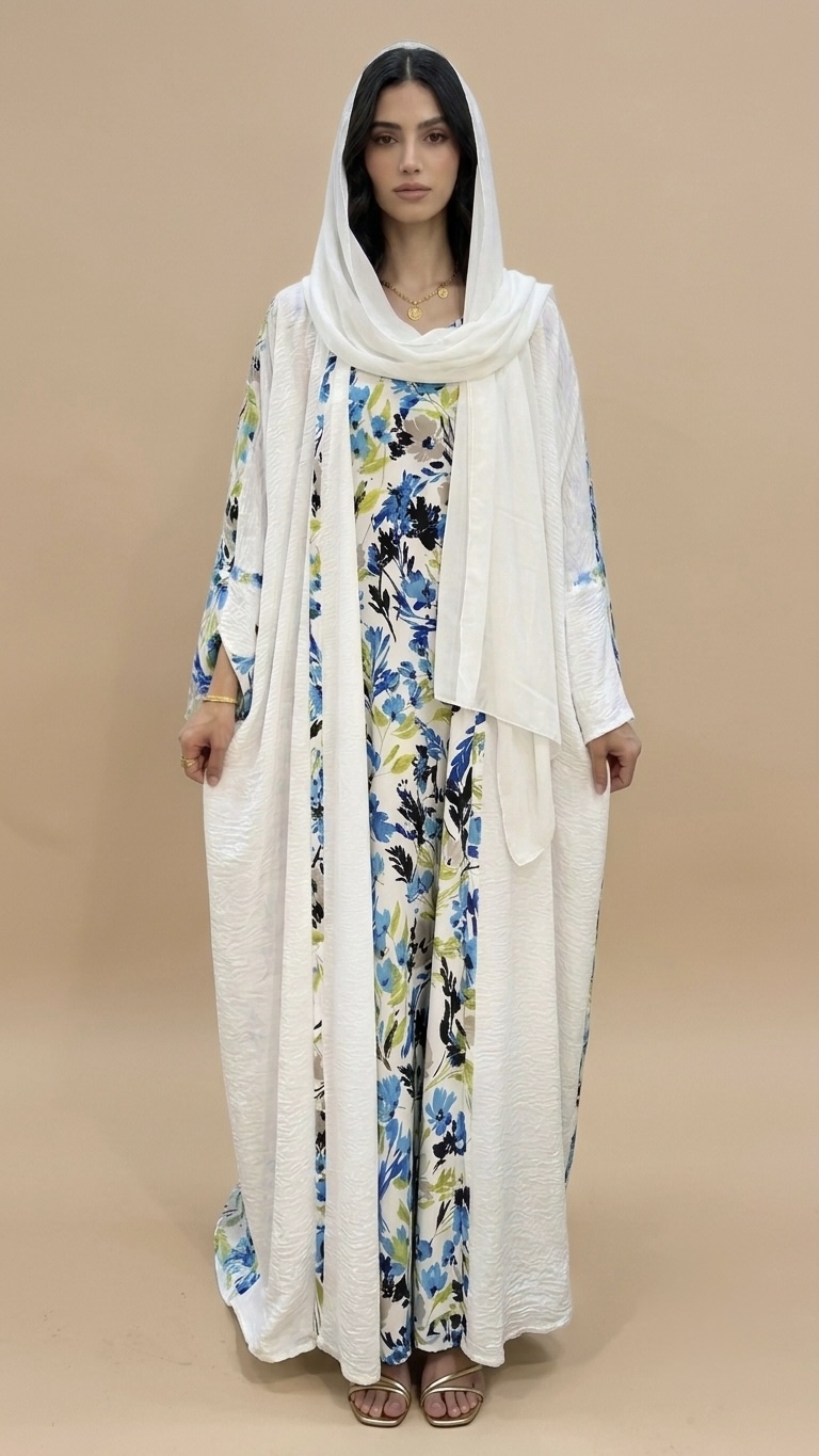 Abaya JA white 01 - Image 2