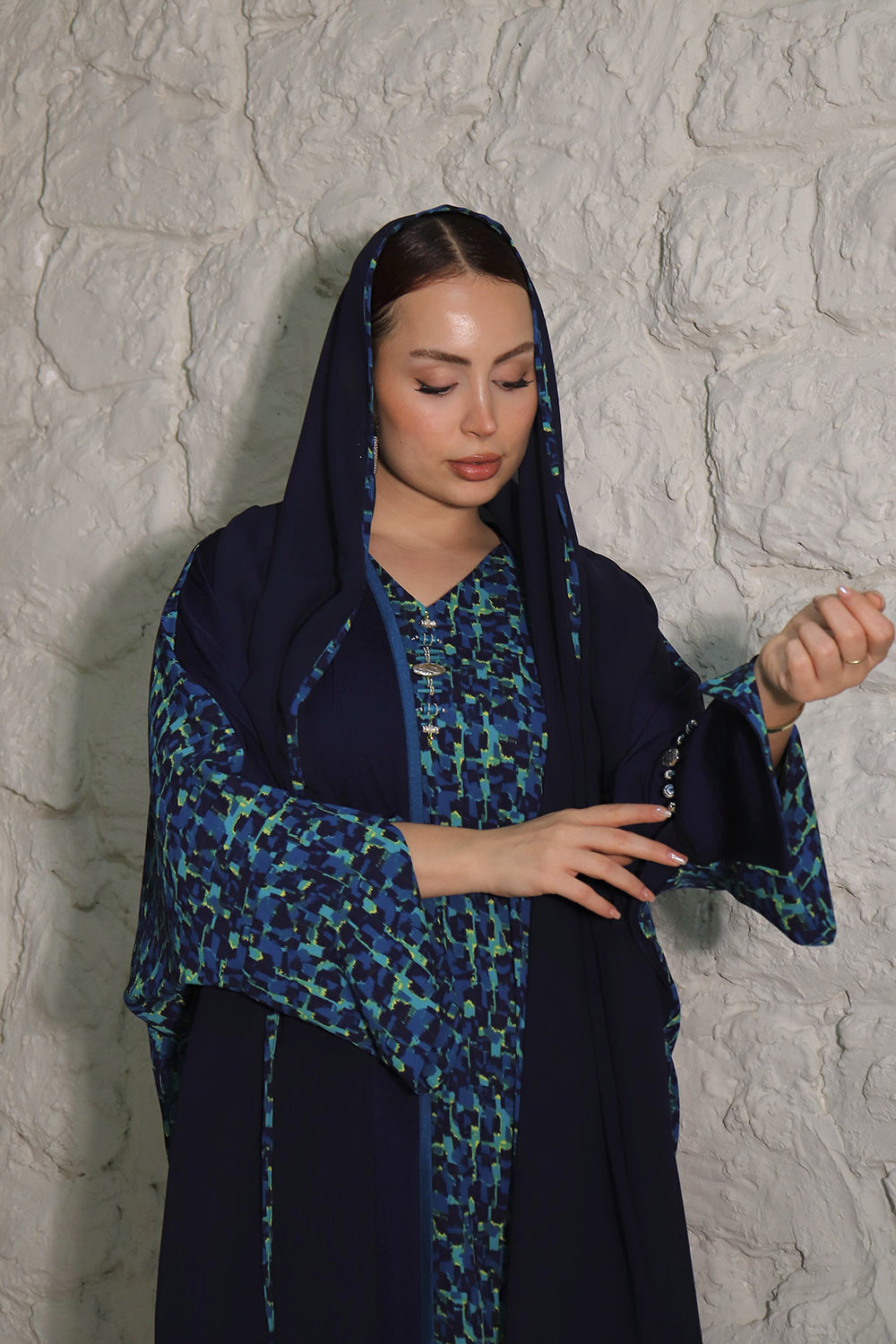 Abaya JA navy blue 02 - Image 2