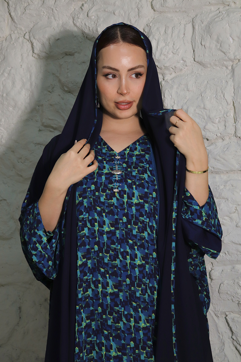 Abaya JA navy blue 02 - Image 3